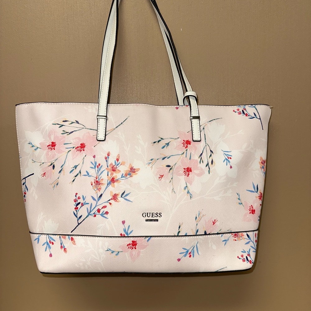 GUESS Floral Print Tote Bag